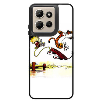 Calvin and Hobbes Playing Together Motorola Moto G Power 2026 Case