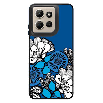 Blue Flora Motif Motorola Moto G Power 2026 Case