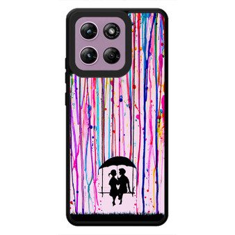 Couple in Rainbow Paint Art Motorola Moto G Stylus 2026 Case