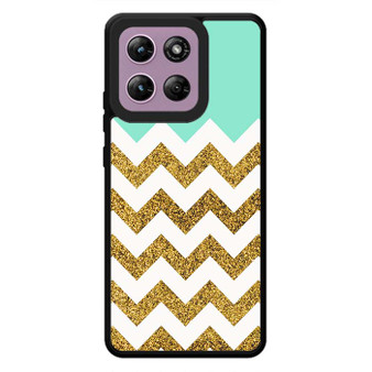 Blue Glitter Gold Chevron Motorola Moto G Stylus 2026 Case