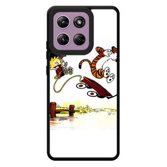 Calvin and Hobbes Playing Together Motorola Moto G Stylus 2026 Case