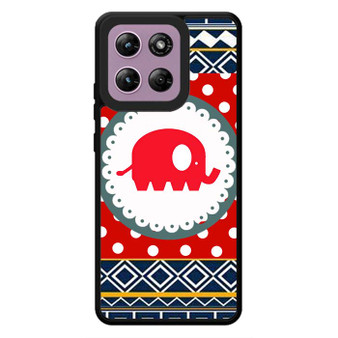 Cute Red Elephant Polkadots Aztec Motorola Moto G Stylus 2026 Case