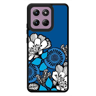 Blue Flora Motif Motorola Moto G Stylus 2026 Case