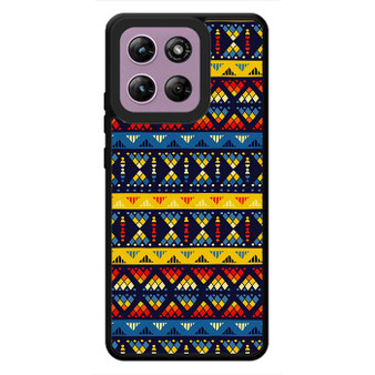 Yellow and Blue Tribal Pattern Motorola Moto G Stylus 2026 Case