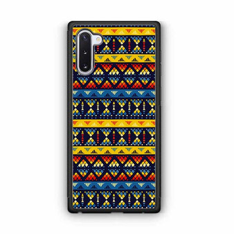 Yellow and Blue Tribal Pattern Samsung Galaxy Note 10 Case