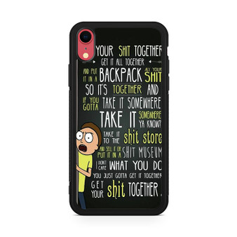 Rick And Morty Quotes iPhone XR Case