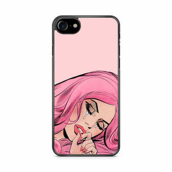 Crying Girl Pink iPhone SE 2020 Case