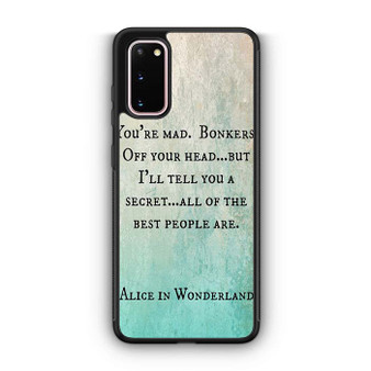 Alice In Wonderland Quotes Samsung Galaxy S20 5G Case
