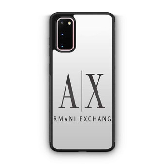 armani exchange white Samsung Galaxy S20 5G Case