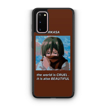 Attack On Titan Mikasa Quotes 1 Samsung Galaxy S20 5G Case