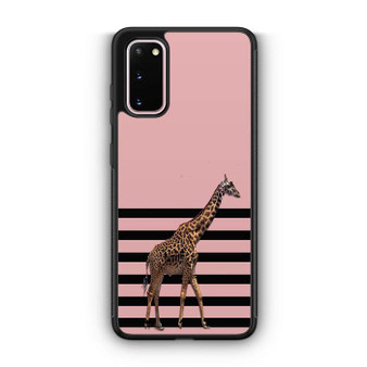 giraffe pink art Samsung Galaxy S20 5G Case