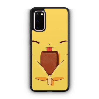 Pokemon Pikachu eating ice stick Samsung Galaxy S20 5G Case