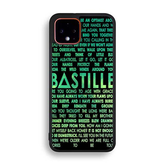 Bastille Lyrics Google Pixel 4 | Pixel 4A | Pixel 4 XL Case