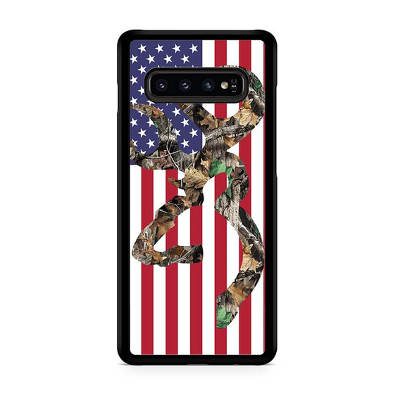 Browning Deer Camo American Flag Samsung Galaxy S10 | S10 5G | S10+ | S10E | S10 Lite Case