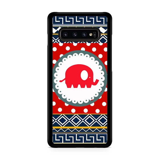 Cute Red Elephant Polkadots Aztec Samsung Galaxy S10 | S10 5G | S10+ | S10E | S10 Lite Case