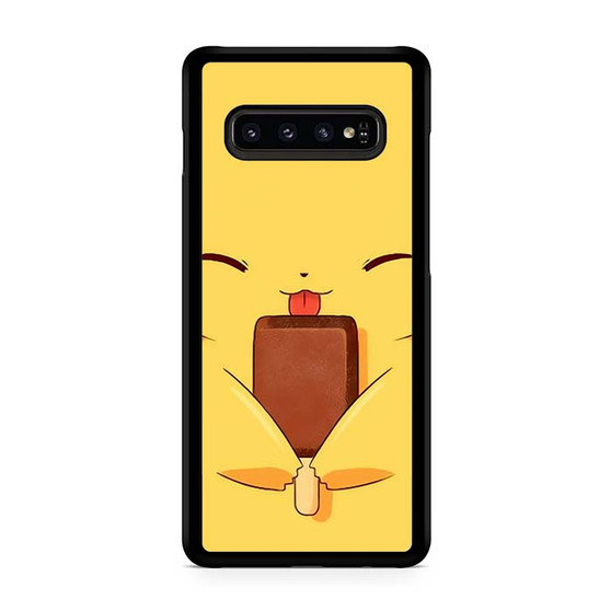 Pokemon Pikachu eating ice stick Samsung Galaxy S10 | S10 5G | S10+ | S10E | S10 Lite Case