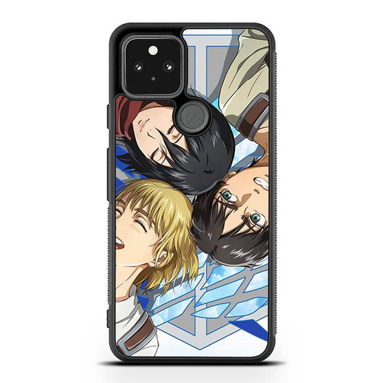 Attack on Titan Eren Mikasa Armin Smile Google Pixel 5 | Pixel 5a With 5G Case