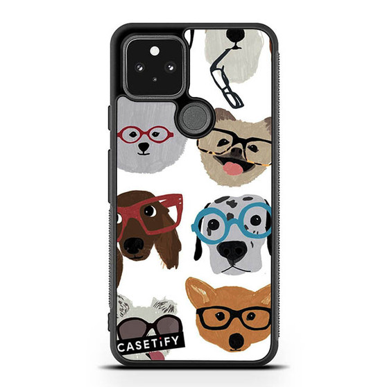 Cute Glasses Dog Google Pixel 5 | Pixel 5a With 5G Case