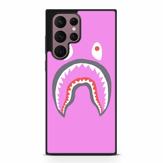 Pink Bape Shark Samsung Galaxy S22 Ultra Case