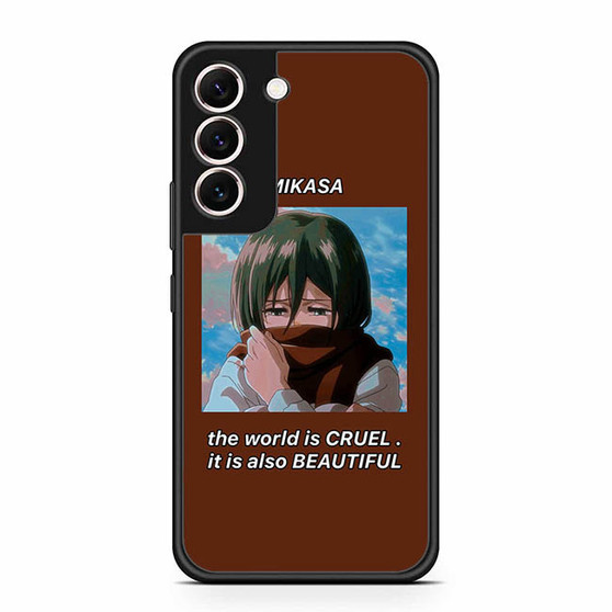 Attack On Titan Mikasa Quotes 1 Samsung Galaxy S22 | S22+ Case