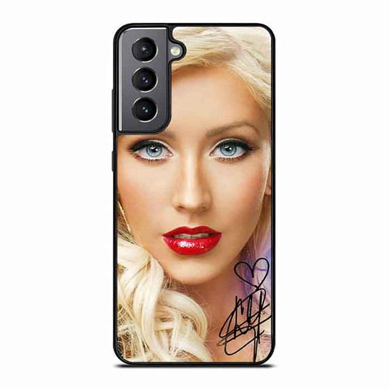 Christina Aguilera Red Lips Samsung Galaxy S21 FE 5G Case