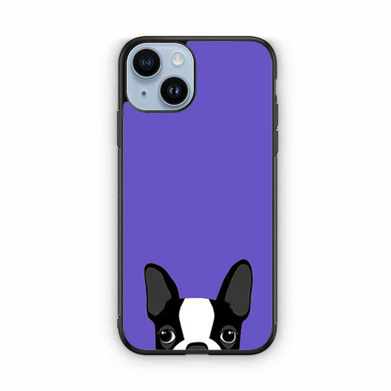 Purple Boston Terrier iPhone 14 Case