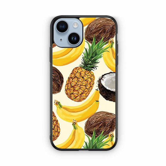 Pineapple Banana Coconut art iPhone 14 Case