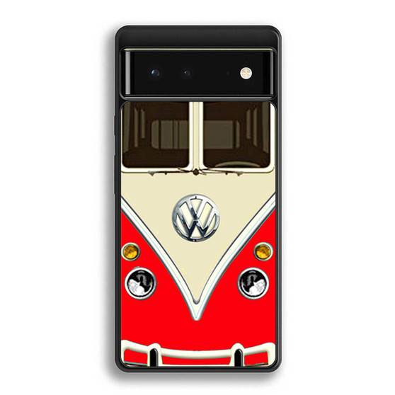 red vw retro bus Google Pixel 6 | Google Pixel 6a | Google Pixel 6 Pro Case