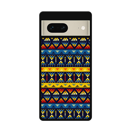 Yellow and Blue Tribal Pattern Google Pixel 7 | Google Pixel 7 Pro Case