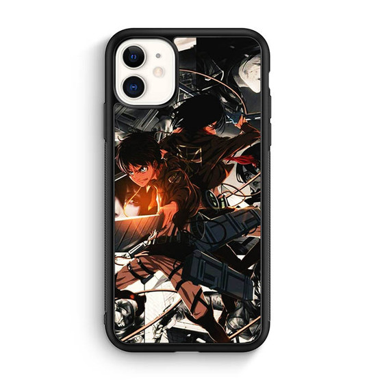 Attack on Titan Eren and Mikasa iPhone 11 Case