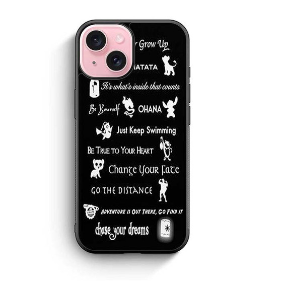 all disney quotes iPhone 15 Case