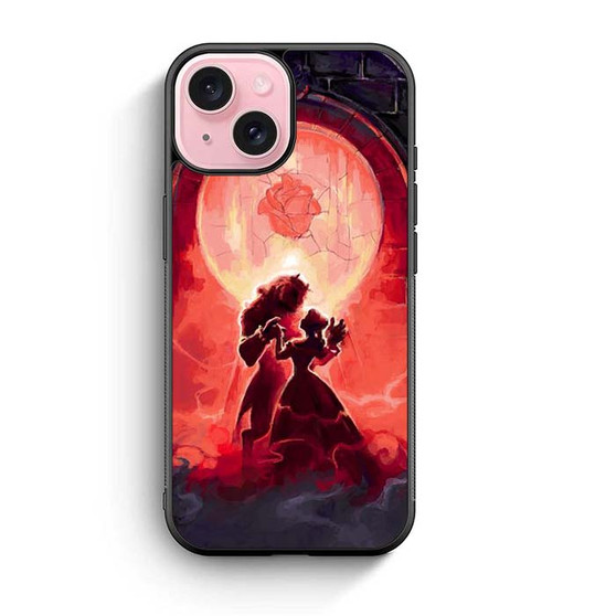 beauty and the beast vintage art iPhone 15 Case