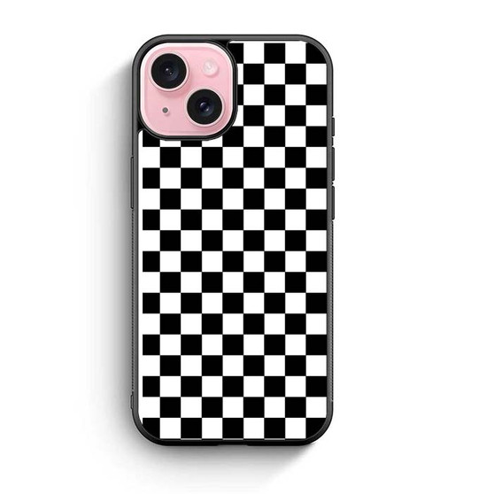Checkerboard Distortion iPhone 15 Case