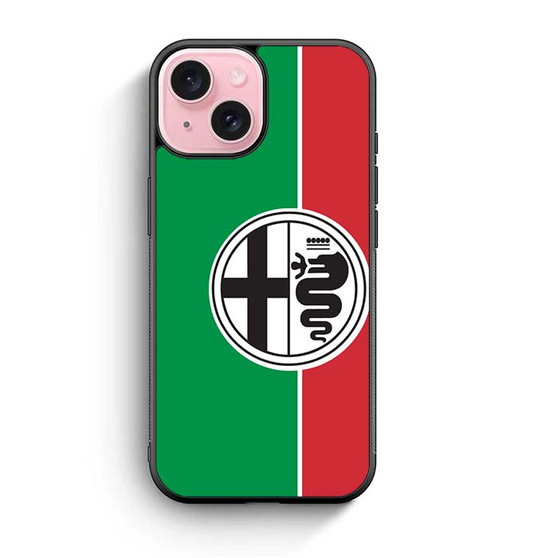 Green White Alfa Romeo iPhone 15 Case
