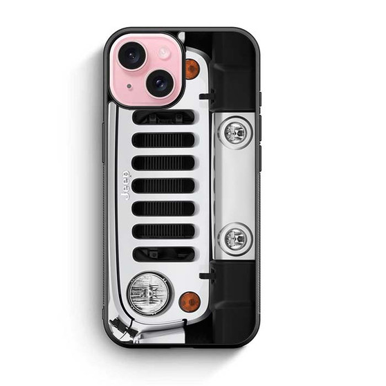 Jeep Wrangler White iPhone 15 Case Jeep Wrangler White iPhone 15 Case
