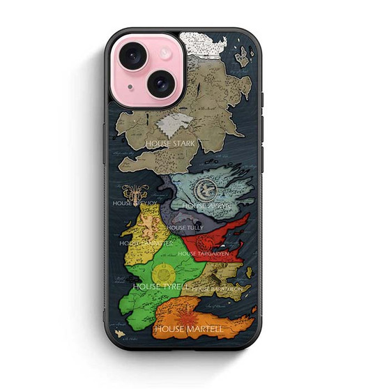 Map of Game of Thrones iPhone 15 Case