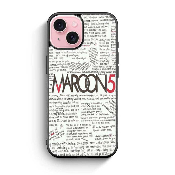 Marron 5 Lyrics iPhone 15 Case