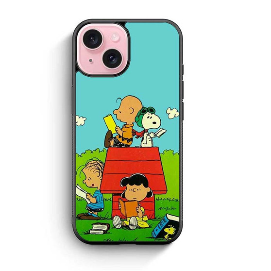 Snoopy Reading iPhone 15 Case