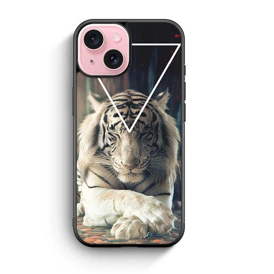 White Tiger iPhone 15 Case