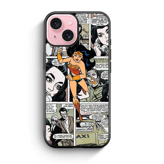 Wonder Woman in Comic iPhone 15 Case