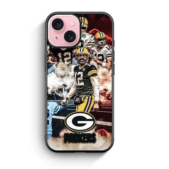 Green Bay Packers Aaron Rodgers Collage iPhone 15 Case
