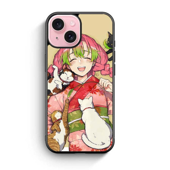 Demon Slayer Mitsuri Kanroji Neko iPhone 15 Case