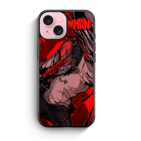 Denji Devil Mode in Red iPhone 15 Case Denji Devil Mode in Red iPhone 15 Case