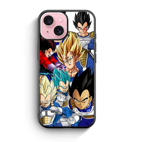Vegeta Dragon Ball Collage iPhone 15 Case