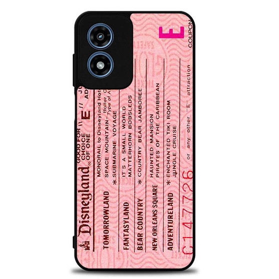 pink disneyland ticket Motorola Moto G Play 2024 Case