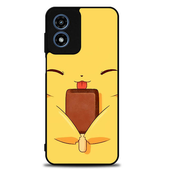 Pokemon Pikachu eating ice stick Motorola Moto G Play 2024 Case Pokemon Pikachu eating ice stick Motorola Moto G Play 2024 Case