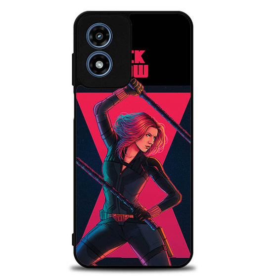 Black Widow Art Motorola Moto G Play 2024 Case