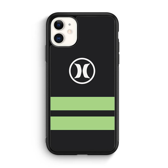Hurley Soft Green Strip iPhone 11 Case
