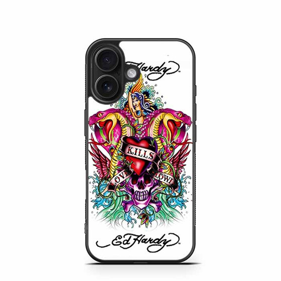 ed hardy kills love slowly iPhone 16 Case