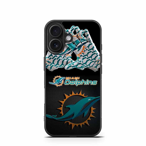 miami dolphins receiver gloves iPhone 16 Case